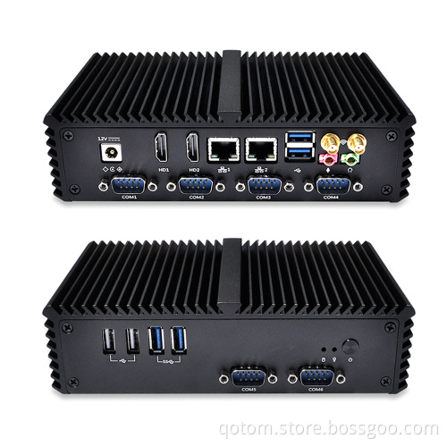 Qotom-Q310P Fanless Mini PC Barebone Mini PC Celeron 3215U Dual Core